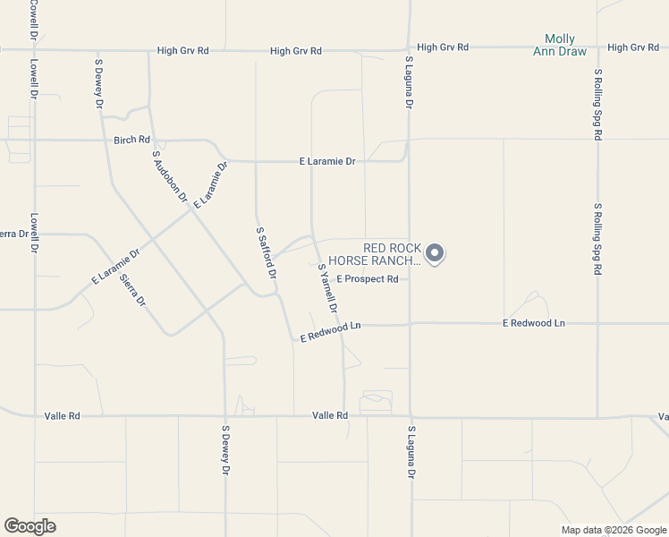 map of restaurants, bars, coffee shops, grocery stores, and more near 1805 East Prospect Road in Williams
