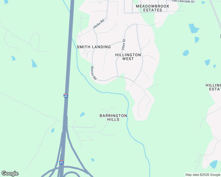 map of restaurants, bars, coffee shops, grocery stores, and more near 4568 Alonzo Road in Garner