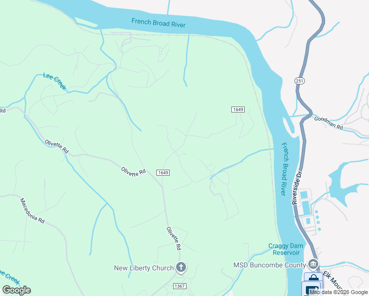 map of restaurants, bars, coffee shops, grocery stores, and more near 119 Farm Road in Asheville