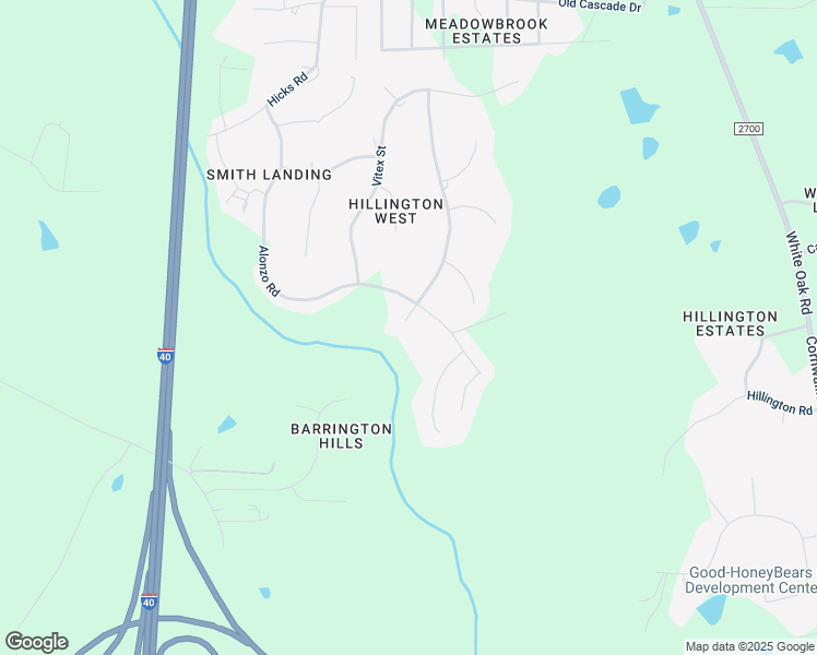 map of restaurants, bars, coffee shops, grocery stores, and more near 4605 Bushy Branch Drive in Garner