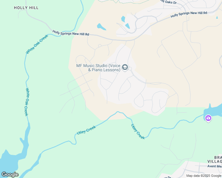 map of restaurants, bars, coffee shops, grocery stores, and more near 208 Tupelo Grove Lane in Holly Springs