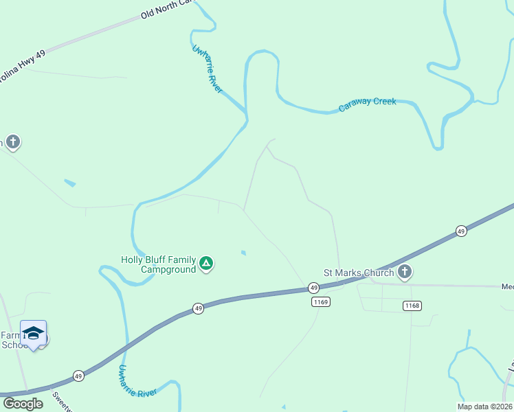 map of restaurants, bars, coffee shops, grocery stores, and more near 4070 Dunbar Bridge Road in Asheboro