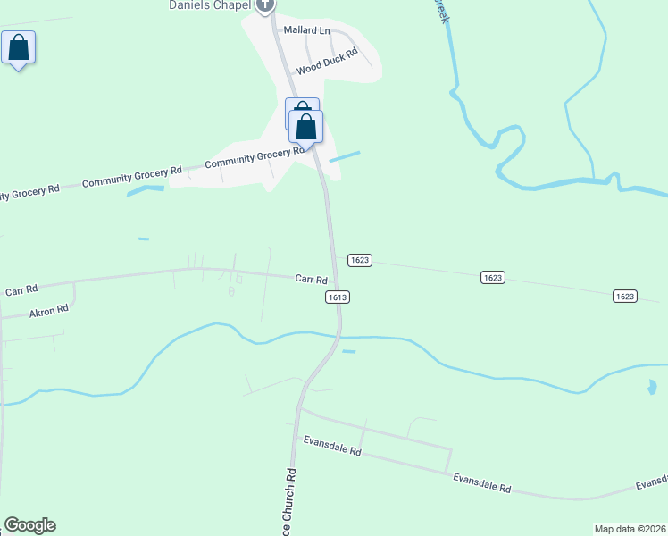 map of restaurants, bars, coffee shops, grocery stores, and more near 4912 Carr Road in Wilson