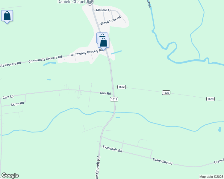 map of restaurants, bars, coffee shops, grocery stores, and more near 5206 Carr Road in Wilson