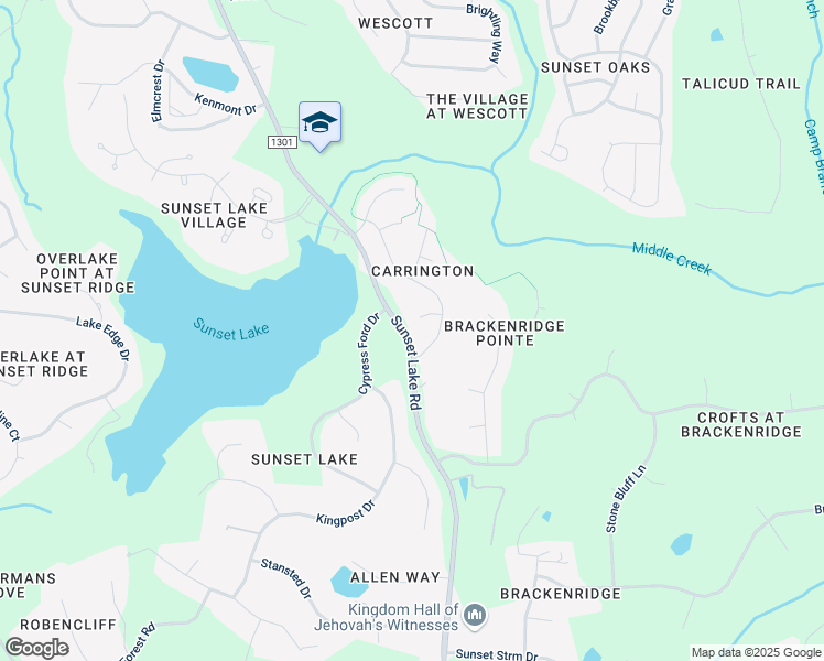 map of restaurants, bars, coffee shops, grocery stores, and more near 113 Presley Snow Court in Holly Springs