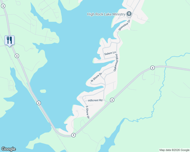 map of restaurants, bars, coffee shops, grocery stores, and more near 339 North Shore Drive in Lexington