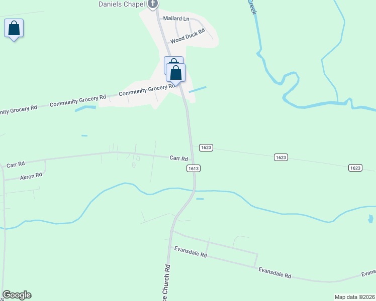 map of restaurants, bars, coffee shops, grocery stores, and more near 5206 Carr Road in Wilson