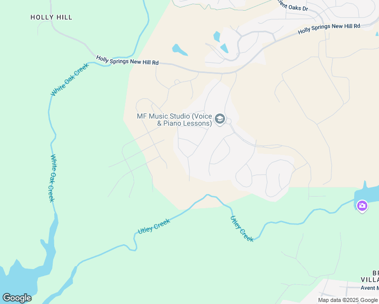 map of restaurants, bars, coffee shops, grocery stores, and more near 208 Tupelo Grove Lane in Holly Springs