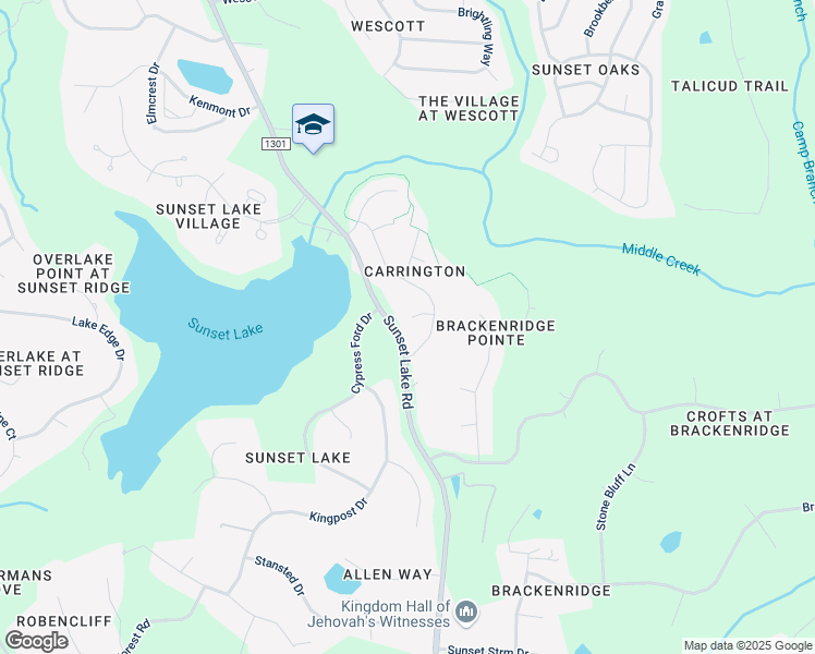 map of restaurants, bars, coffee shops, grocery stores, and more near 113 Presley Snow Court in Holly Springs