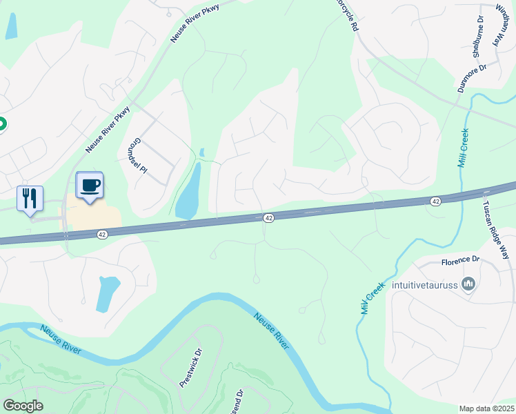 map of restaurants, bars, coffee shops, grocery stores, and more near 41 Brookhaven Drive in Clayton