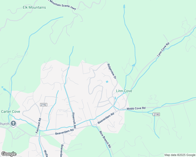 map of restaurants, bars, coffee shops, grocery stores, and more near 36 Ridgeview Drive in Asheville