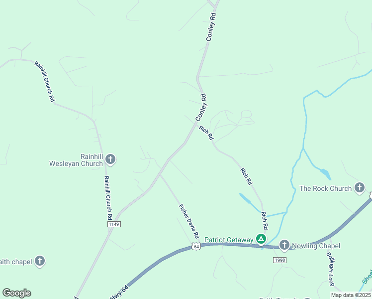 map of restaurants, bars, coffee shops, grocery stores, and more near 5795 Holland Street in Morganton