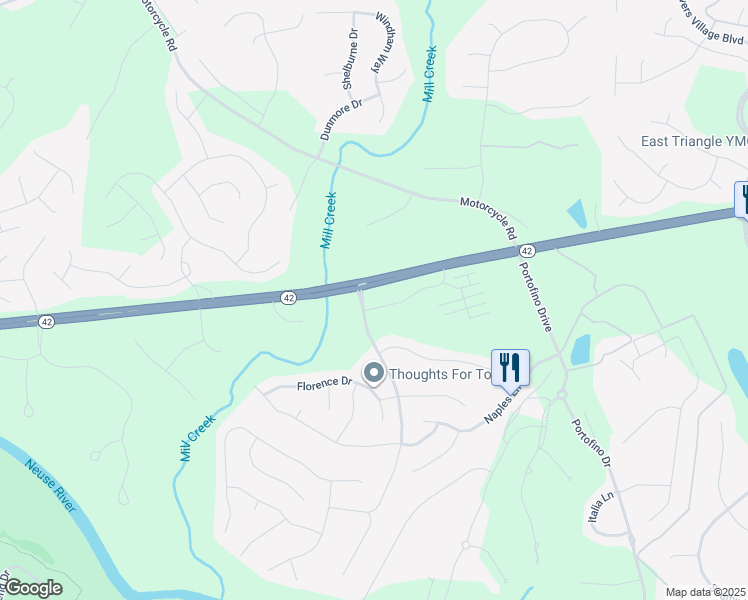 map of restaurants, bars, coffee shops, grocery stores, and more near 73 Tuscan Ridge Way in Clayton