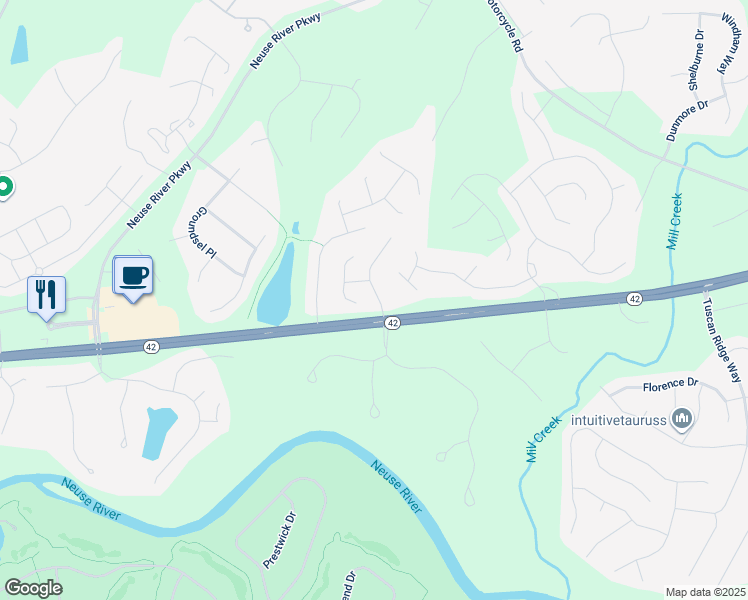 map of restaurants, bars, coffee shops, grocery stores, and more near 63 Brookhaven Drive in Clayton