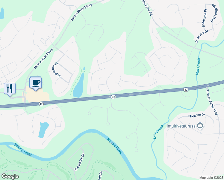 map of restaurants, bars, coffee shops, grocery stores, and more near 41 Brookhaven Drive in Clayton