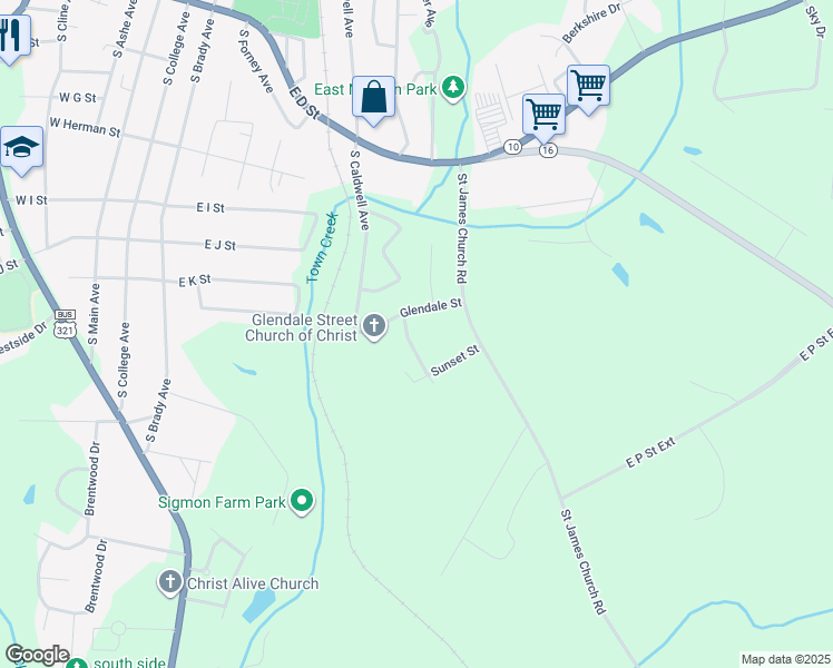 map of restaurants, bars, coffee shops, grocery stores, and more near 741 Mylinda Drive in Newton