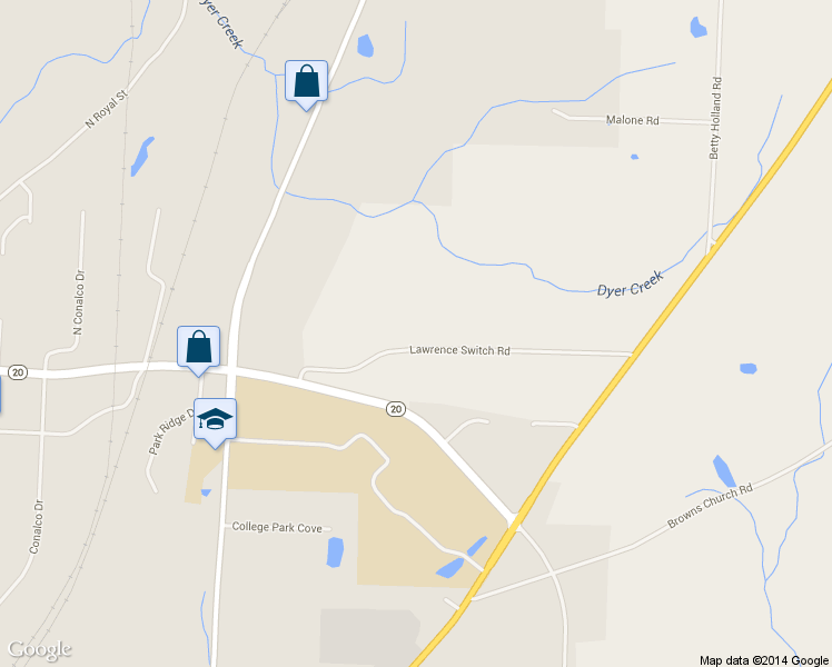 map of restaurants, bars, coffee shops, grocery stores, and more near 461 Lawrence Switch Road in Jackson