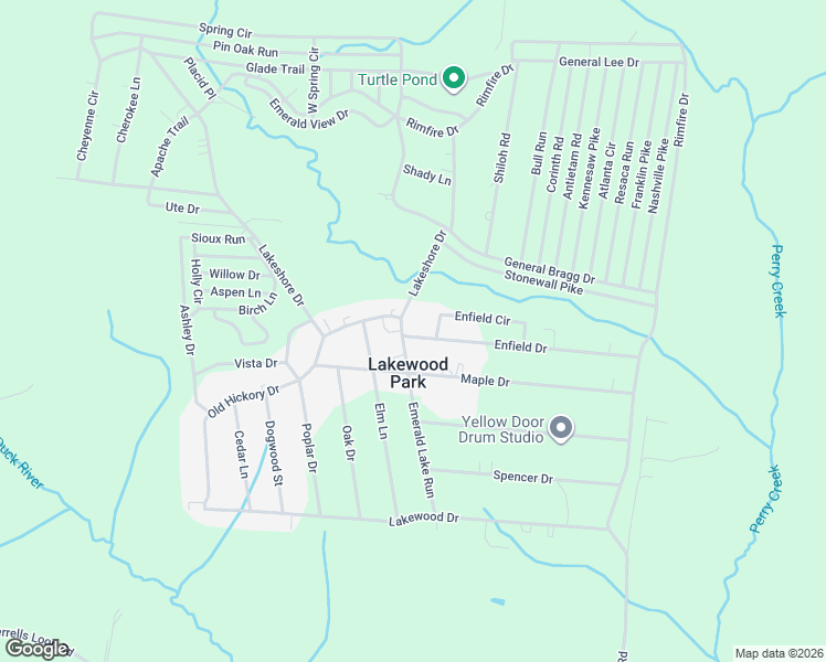 map of restaurants, bars, coffee shops, grocery stores, and more near in Lakewood Park