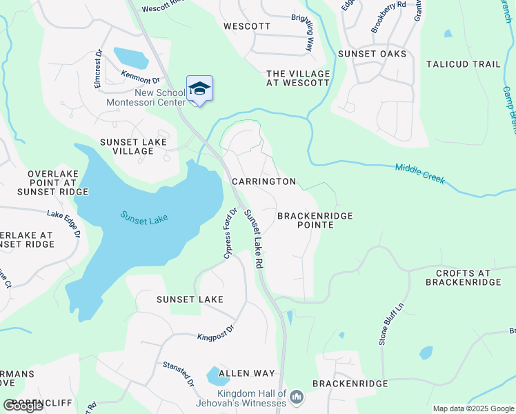 map of restaurants, bars, coffee shops, grocery stores, and more near 112 Presley Snow Court in Holly Springs