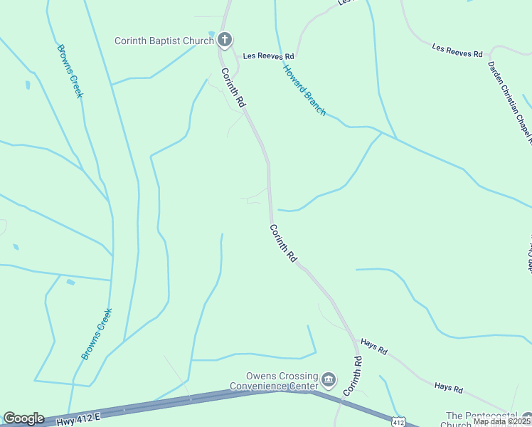 map of restaurants, bars, coffee shops, grocery stores, and more near 810 Corinth Road in Darden