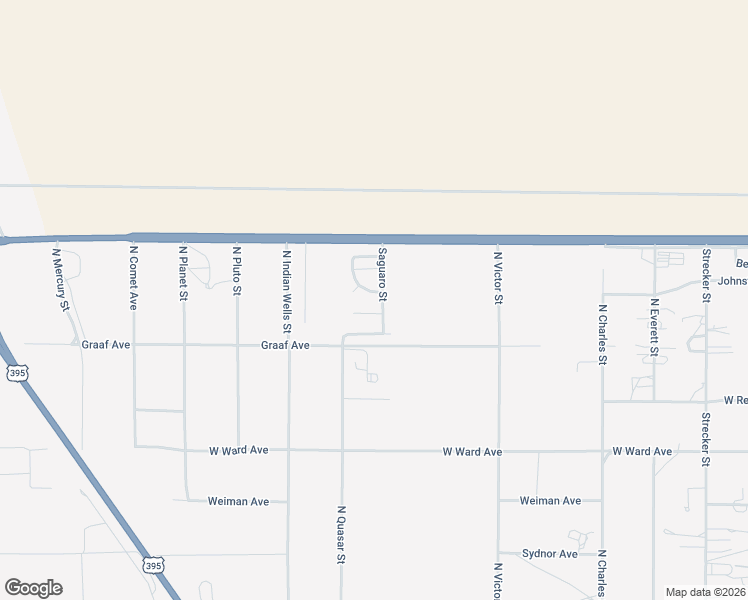 map of restaurants, bars, coffee shops, grocery stores, and more near 1612 Saguaro Street in Ridgecrest