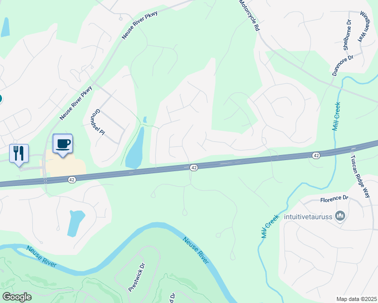 map of restaurants, bars, coffee shops, grocery stores, and more near 70 Brookhaven Drive in Clayton