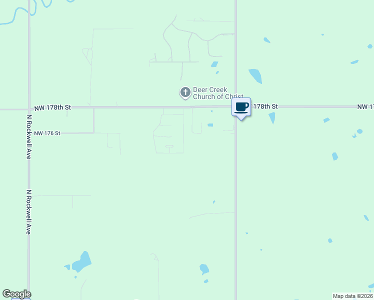 map of restaurants, bars, coffee shops, grocery stores, and more near 17638 MacArthur Park Road in Edmond