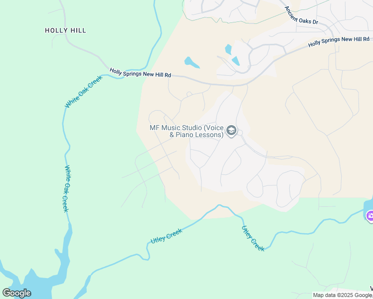 map of restaurants, bars, coffee shops, grocery stores, and more near 236 Cherry Birch Court in Holly Springs