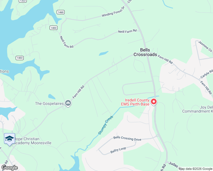 map of restaurants, bars, coffee shops, grocery stores, and more near 627 Fern Hill Road in Mooresville