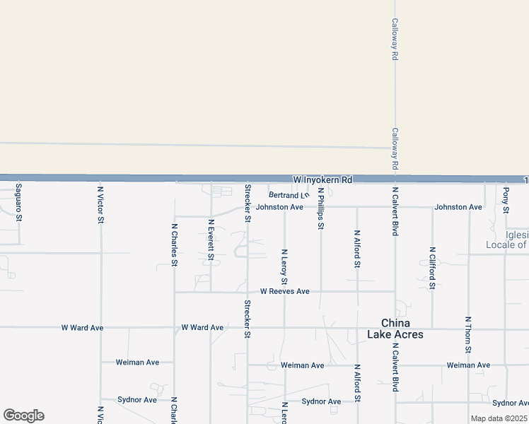 map of restaurants, bars, coffee shops, grocery stores, and more near 4439 Johnston Avenue in Ridgecrest