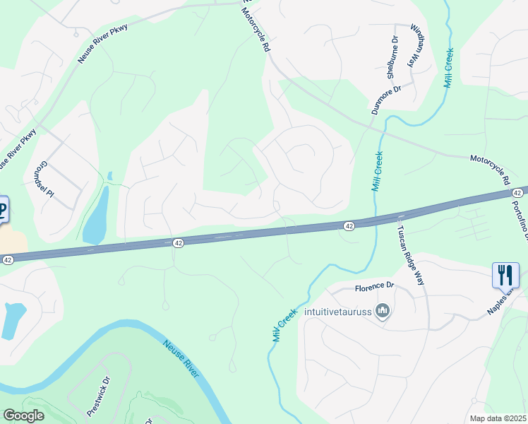 map of restaurants, bars, coffee shops, grocery stores, and more near 40 Carbone Lane in Clayton