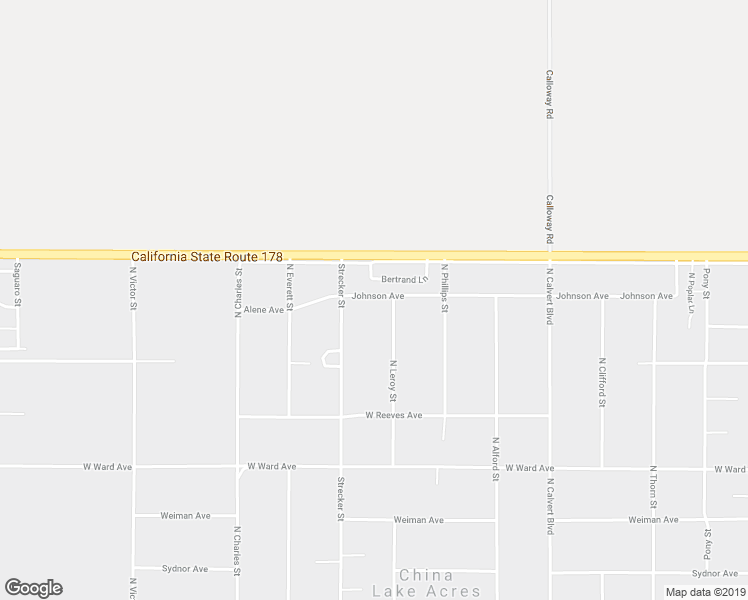 map of restaurants, bars, coffee shops, grocery stores, and more near 4439 Johnston Avenue in Ridgecrest