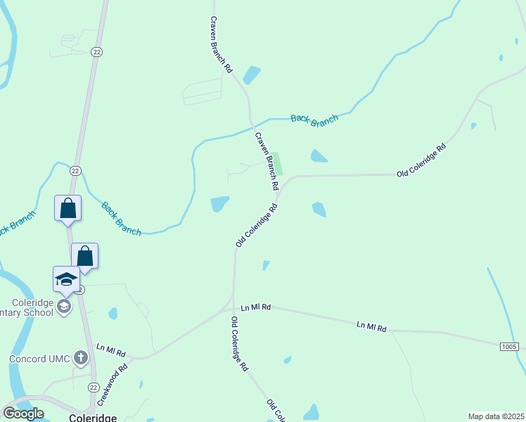 map of restaurants, bars, coffee shops, grocery stores, and more near 4658 Old Coleridge Road in Siler City