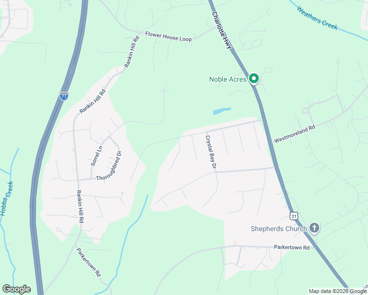 map of restaurants, bars, coffee shops, grocery stores, and more near 111 Tradewinds Court in Mooresville