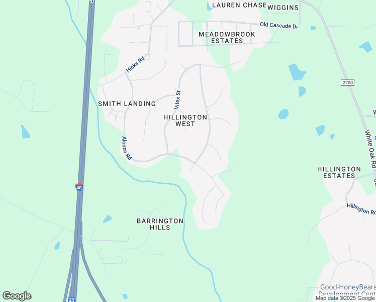 map of restaurants, bars, coffee shops, grocery stores, and more near 4613 Alonzo Rd in Garner