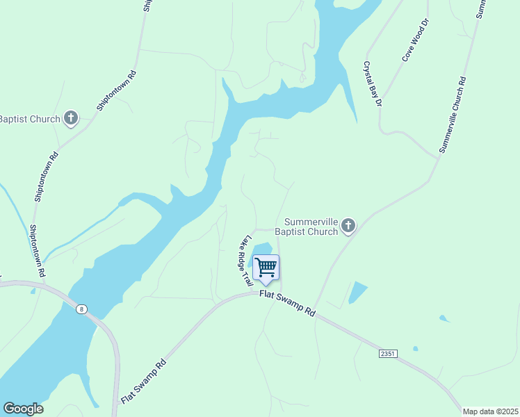 map of restaurants, bars, coffee shops, grocery stores, and more near Lake Ridge Trail in Davidson County