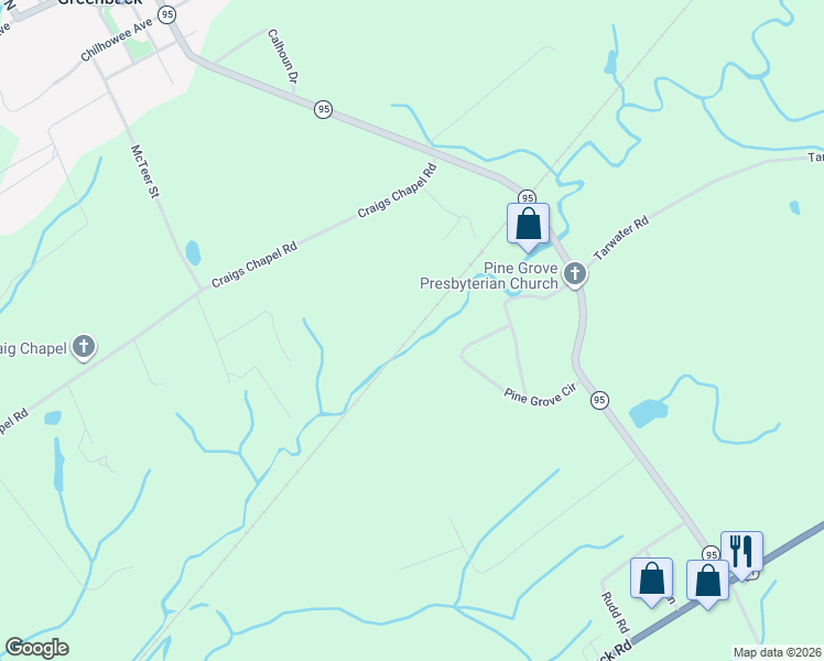 map of restaurants, bars, coffee shops, grocery stores, and more near 460 Jena Road in Greenback