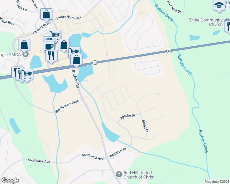 map of restaurants, bars, coffee shops, grocery stores, and more near in Clayton