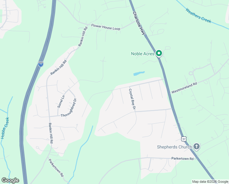 map of restaurants, bars, coffee shops, grocery stores, and more near 111 Tradewinds Court in Mooresville