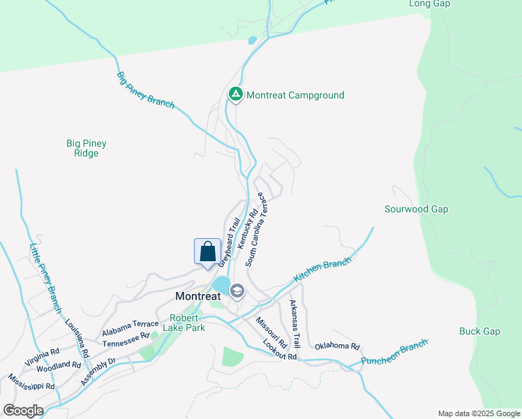 map of restaurants, bars, coffee shops, grocery stores, and more near 440 South Carolina Terrace in Black Mountain