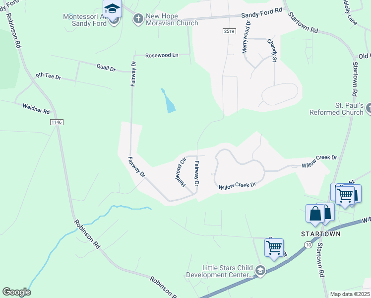 map of restaurants, bars, coffee shops, grocery stores, and more near 1403 Hardwood Circle in Newton
