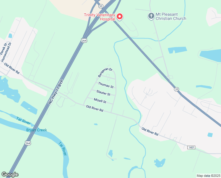 map of restaurants, bars, coffee shops, grocery stores, and more near 915 Thomas Street in Greenville