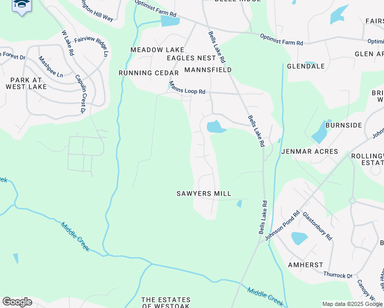 map of restaurants, bars, coffee shops, grocery stores, and more near 3116 Locust Grove Drive in Apex