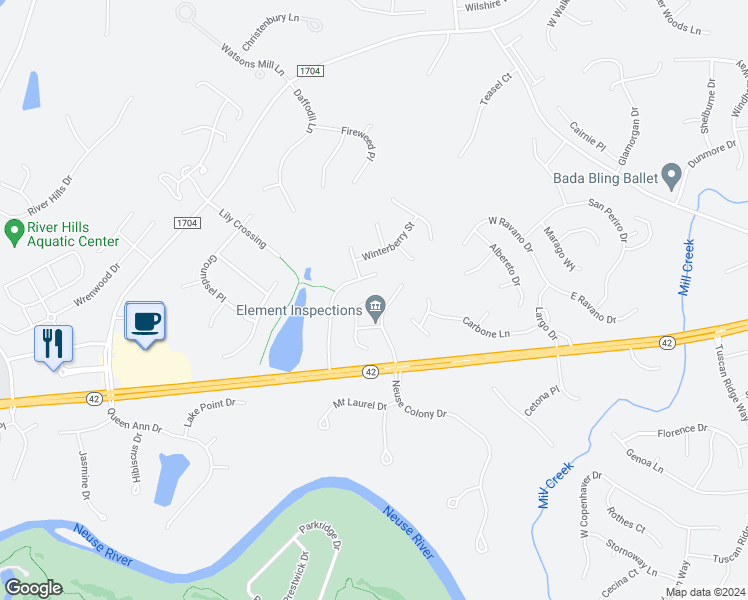 map of restaurants, bars, coffee shops, grocery stores, and more near 80 Valleyfield Drive in Clayton