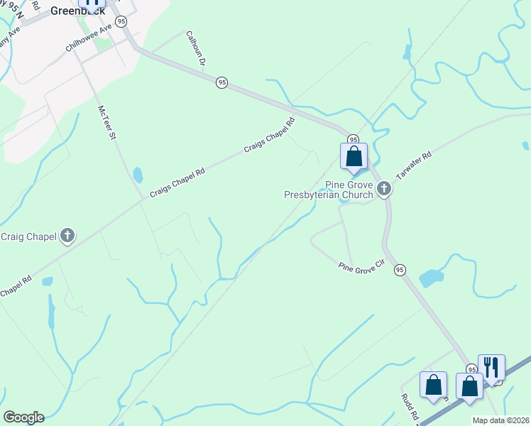 map of restaurants, bars, coffee shops, grocery stores, and more near 460 Jena Rd in Greenback