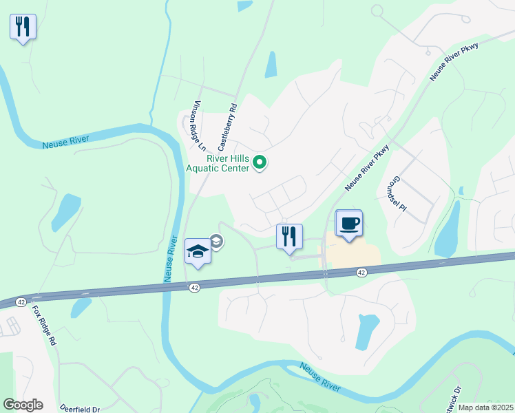 map of restaurants, bars, coffee shops, grocery stores, and more near 372 East Porthaven Way in Clayton