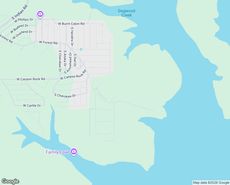 map of restaurants, bars, coffee shops, grocery stores, and more near 36327 South Red Oak Road in Park Hill