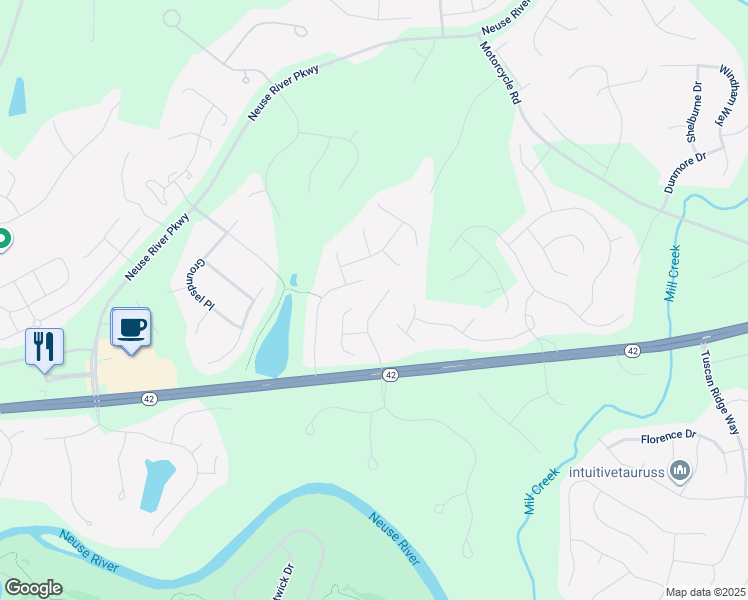 map of restaurants, bars, coffee shops, grocery stores, and more near 189 Brookhaven Drive in Clayton