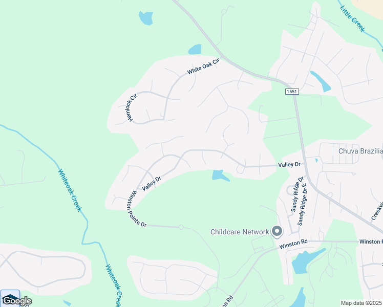map of restaurants, bars, coffee shops, grocery stores, and more near 2343 Valley Drive in Clayton