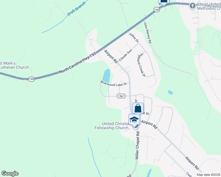 map of restaurants, bars, coffee shops, grocery stores, and more near 250 Briarwood Lake Drive in Salisbury